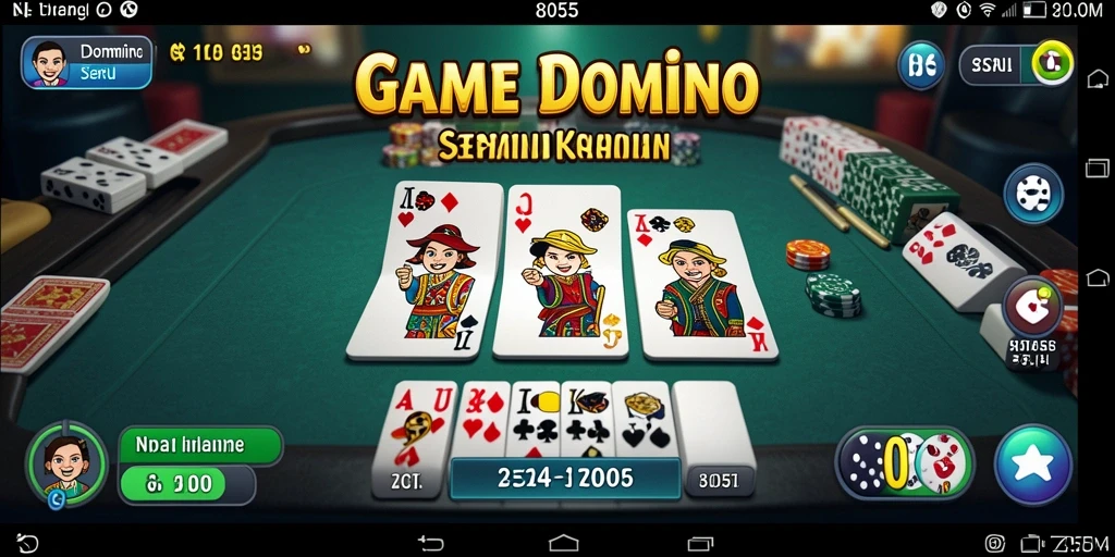 Gameplay seru dari aplikasi Domino 8055.