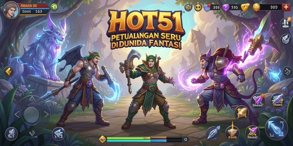 Tampilan gameplay menarik di dunia petualangan HOT51.