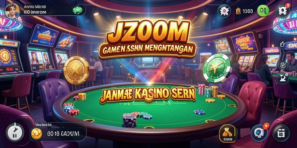 Screenshot utama J200M menampilkan gameplay Kasino yang menarik.