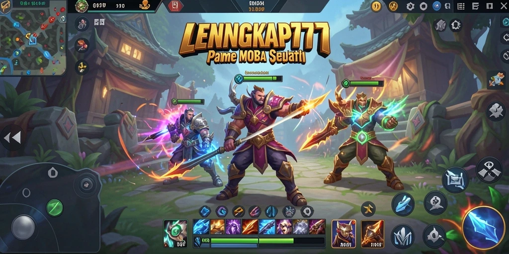 Gameplay seru dalam aksi LENGKAP777 di arena MOBA.