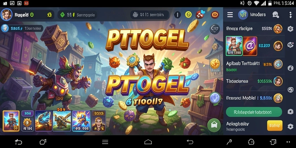 Tampilan antarmuka utama PTTOGEL yang sederhana dan menarik.