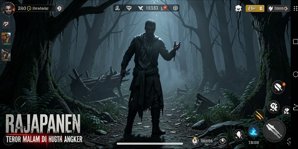 Tampilan gameplay menyeramkan di hutan angker RAJAPANEN.