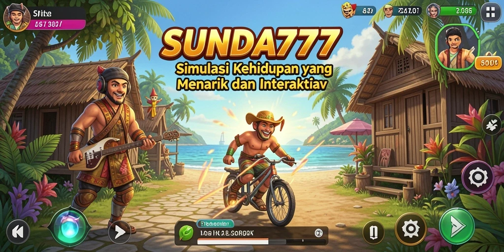 Tampilan gameplay <strong>SUNDA777</strong>, menunjukkan interaksi karakter dan lingkungan.