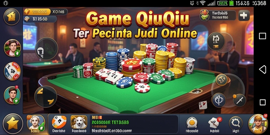 Tampilan gameplay QiuQiu yang mengasyikkan dan penuh strategi.